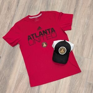 Adidas Atlanta United Red T-Shirt and Cap Set